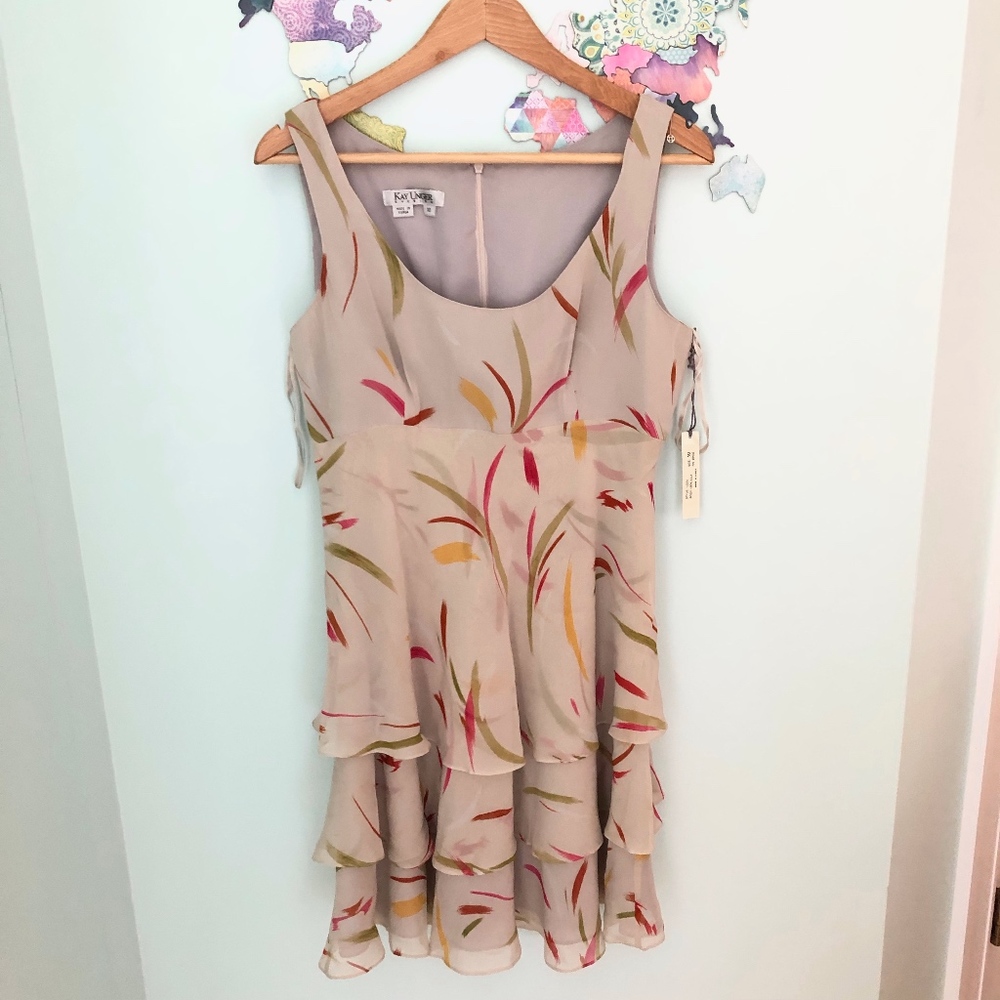 Patterned Silk Kay-Unger Dress